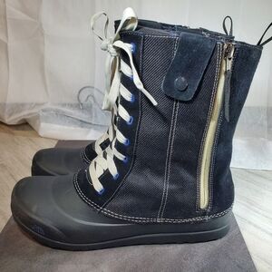 The North Face Womens Adapta Dual Climate Black Blue Winter Snow Boots SIZE 10